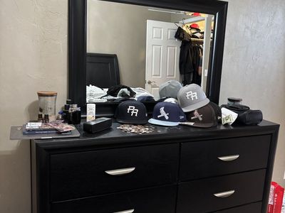 Black Dresser with Matching Mirror