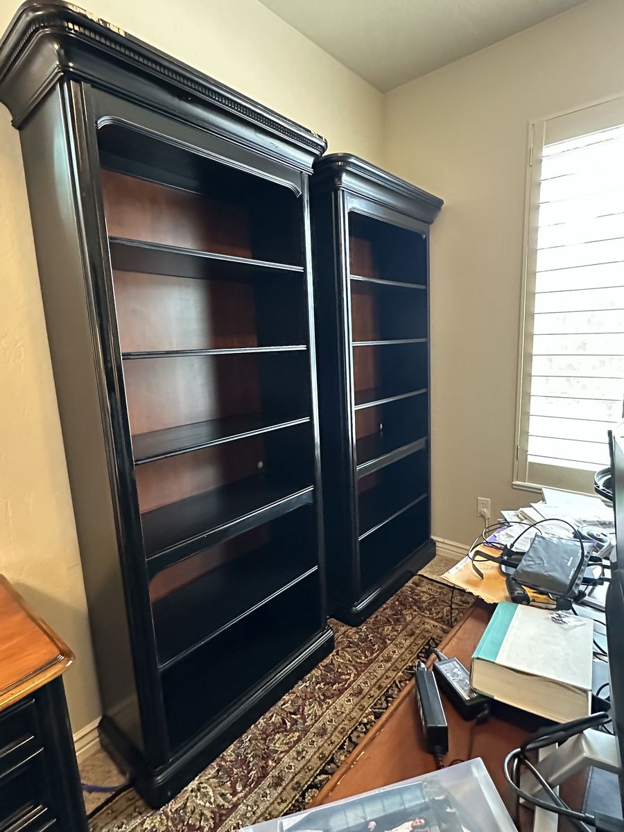 Sligh Black Bookcases set of 2
