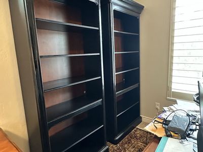 Sligh Black Bookcases set of 2
