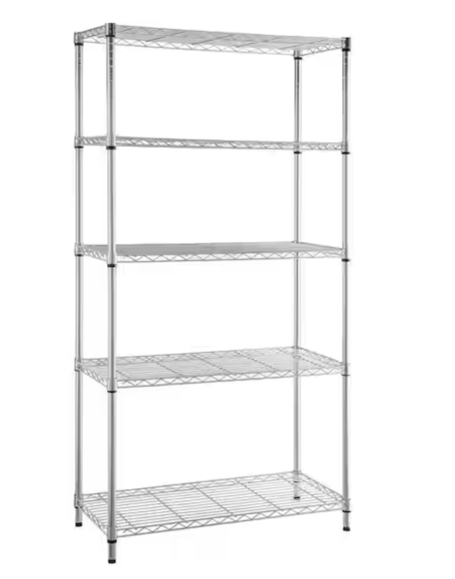 HDX Heavy Duty Wire Garage Shelving (2 sets of 5 shelves)