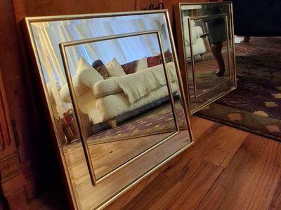 Gold Frame 2-Mirror Set
