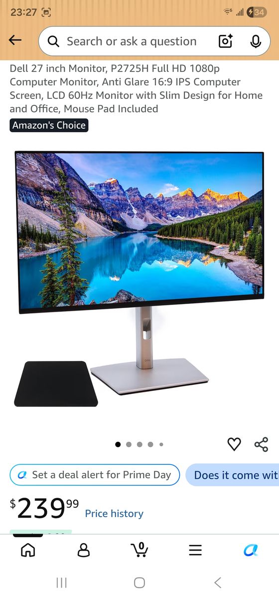 NEW 27" DELL monitor.