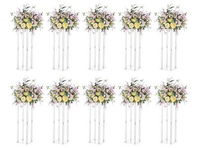 10 Tall Acrylic Vases