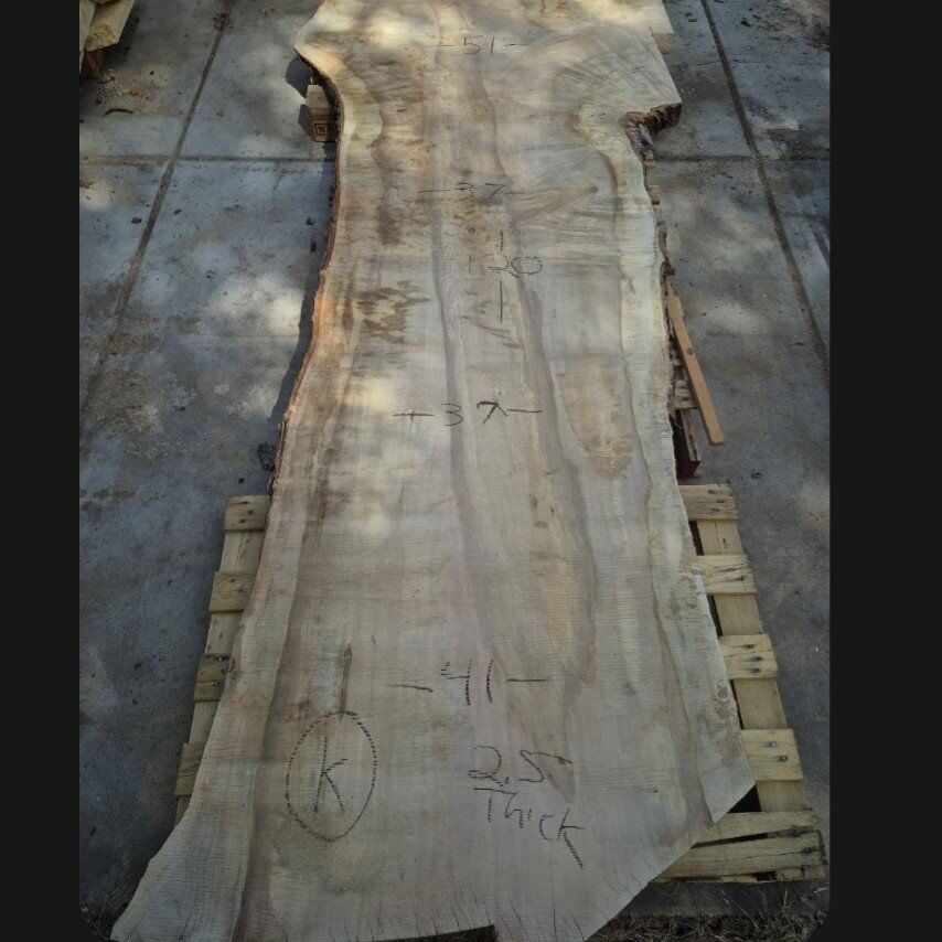 Live Edge Silver Maple Slabs, Pile 3 $10 Board Ft