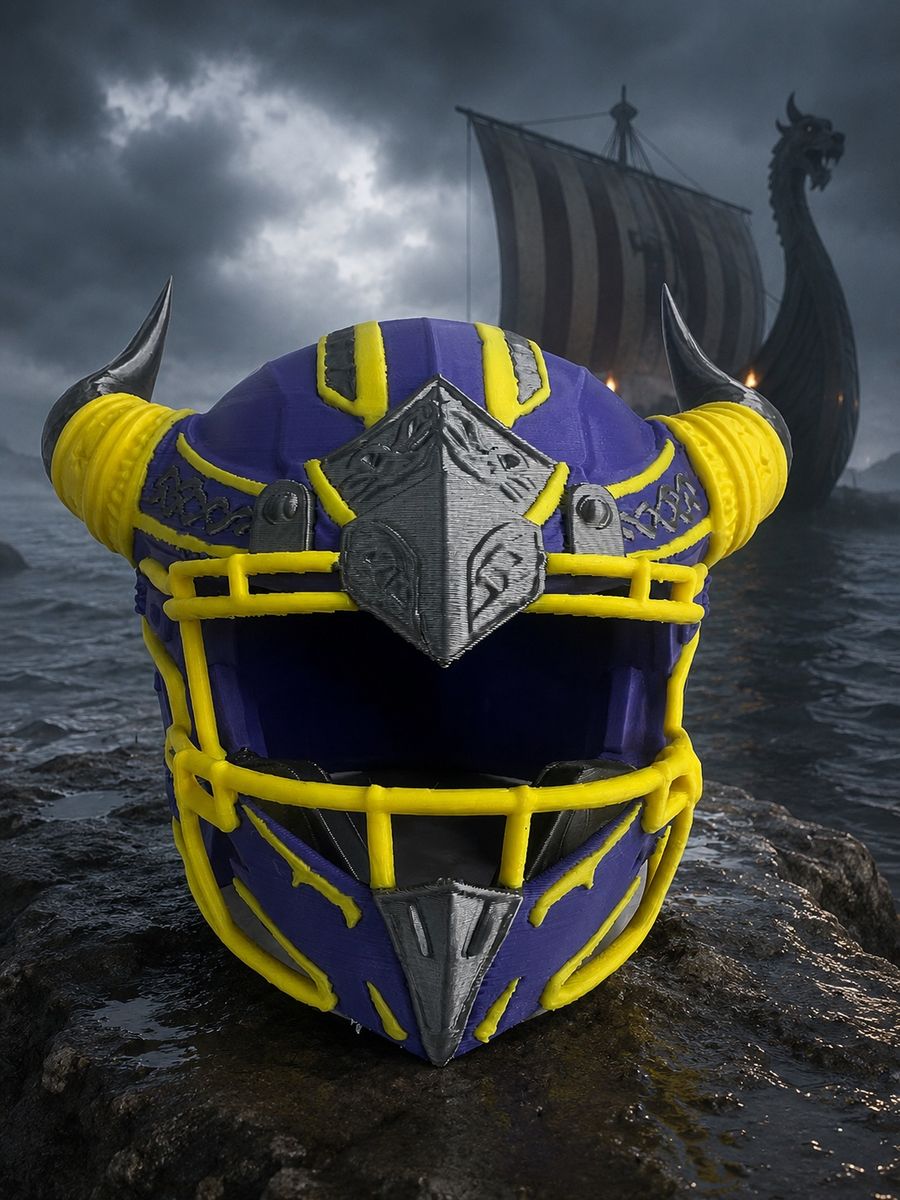 Custom mini Viking Football Helmet