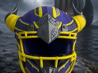 Custom mini Viking Football Helmet