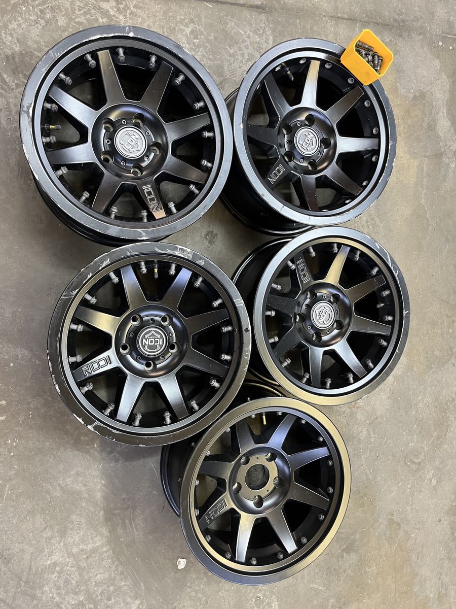 (5) Icon Rebound Pro Beadlock Wheels 17x8.5 5x5