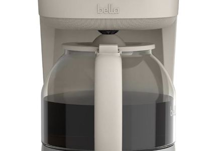 12-Cup Programmable Drip Coffee Maker with Glass Carafe - Beige / Oatmeal