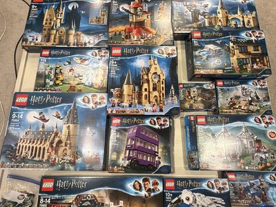 Large lot of 15 used but complete LEGO Harry Potter Sets with box and instructions.