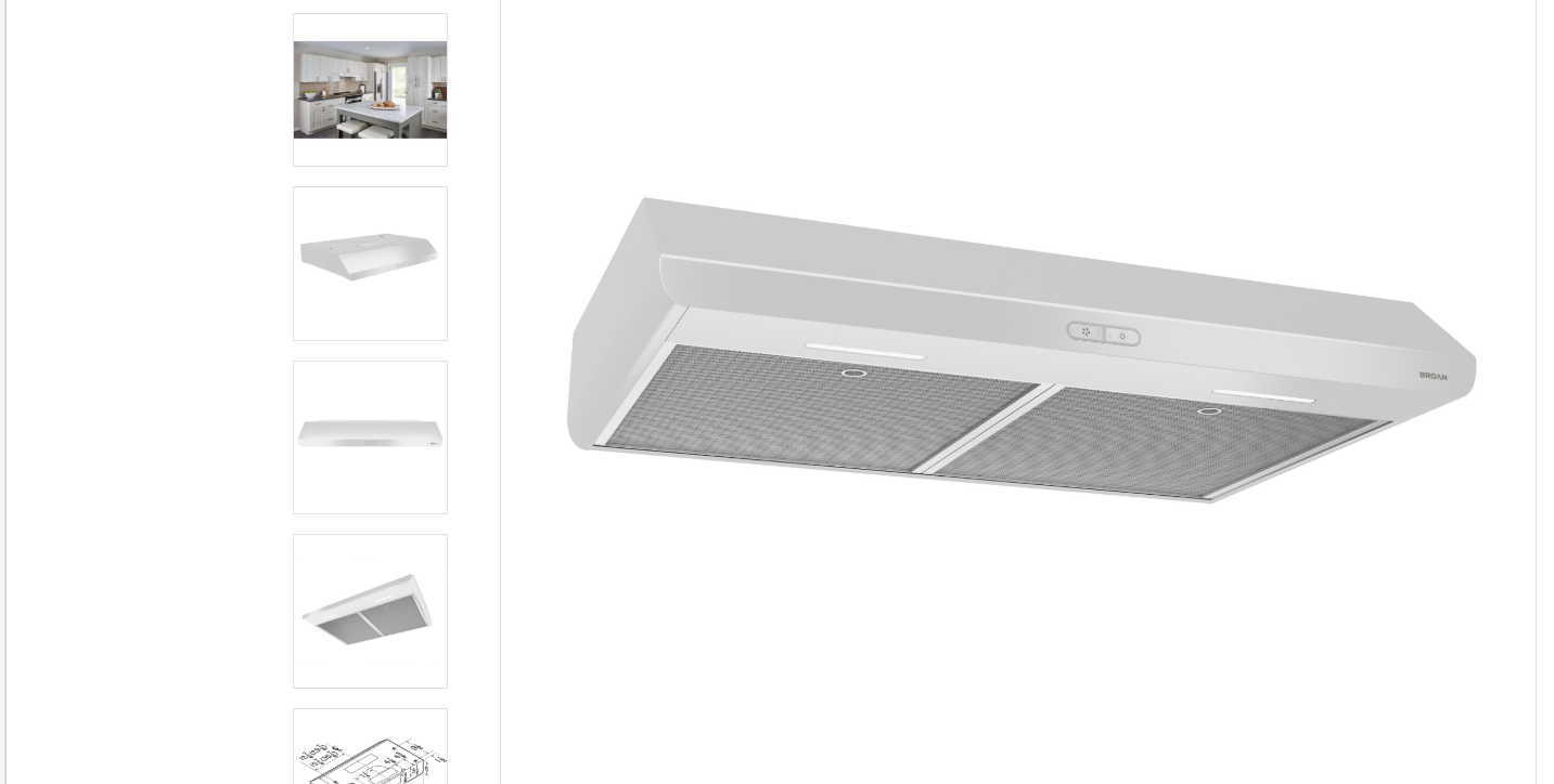 Broan® 36-Inch Convertible Under-Cabinet Range Hood