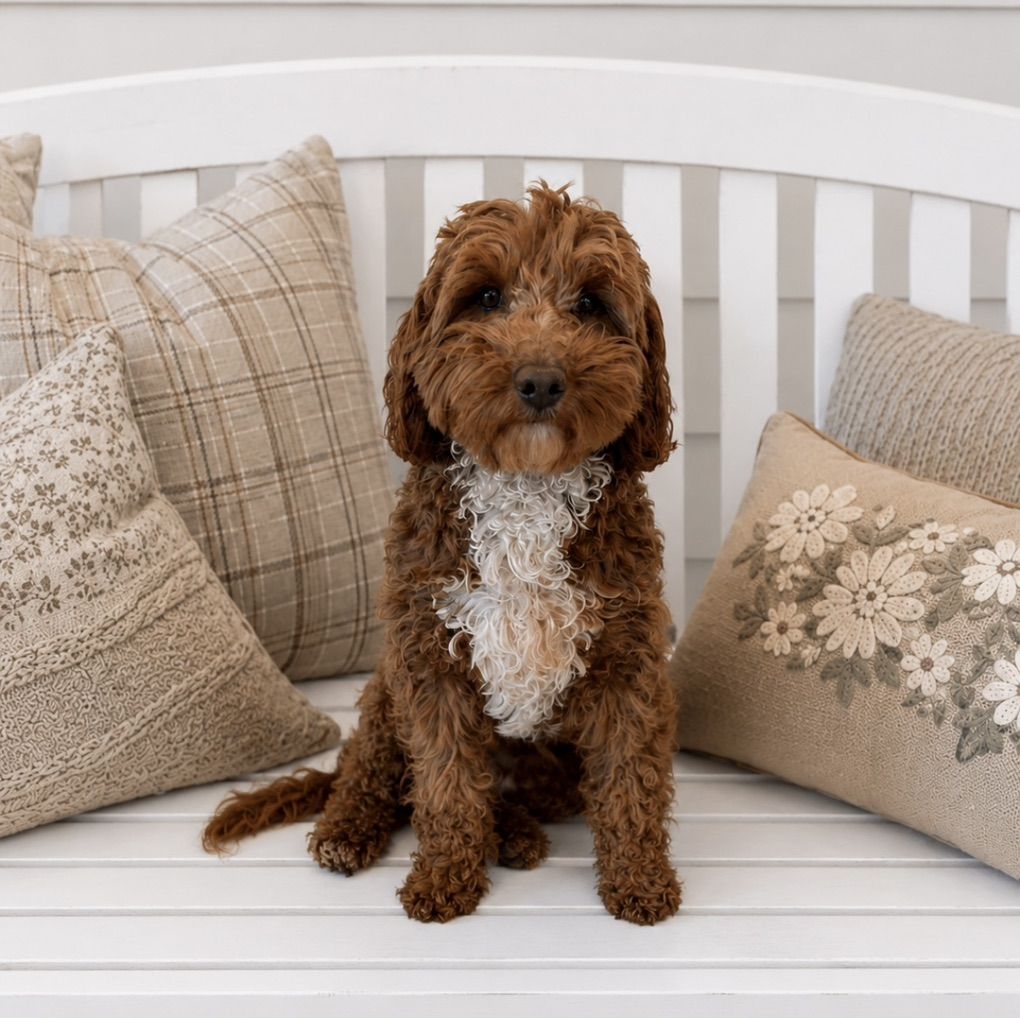 Goldendoodle Stud, Dk Red, FF, +/-, No Parti, 14#