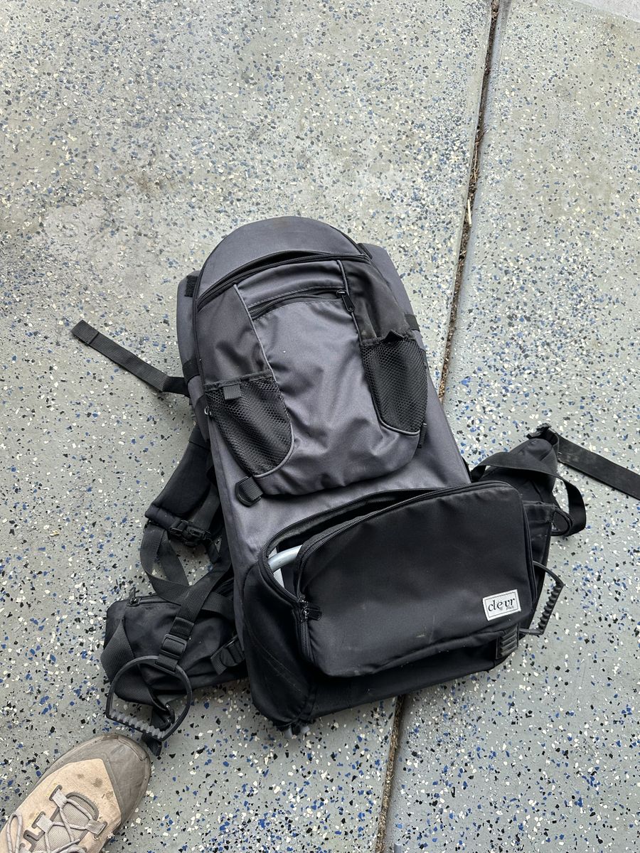 Kids carrying pack