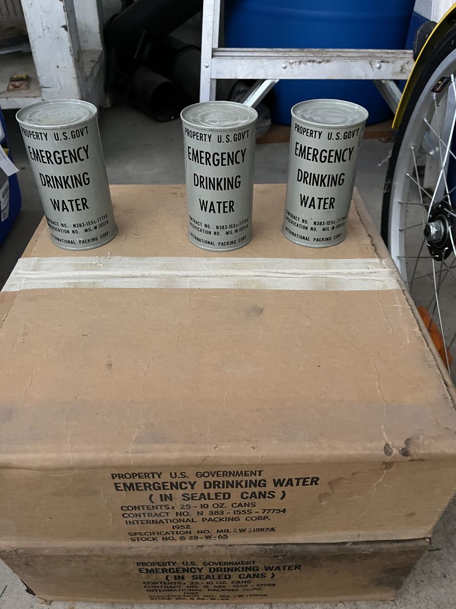 Vintage 1952 Government Emergency Drinking Water
