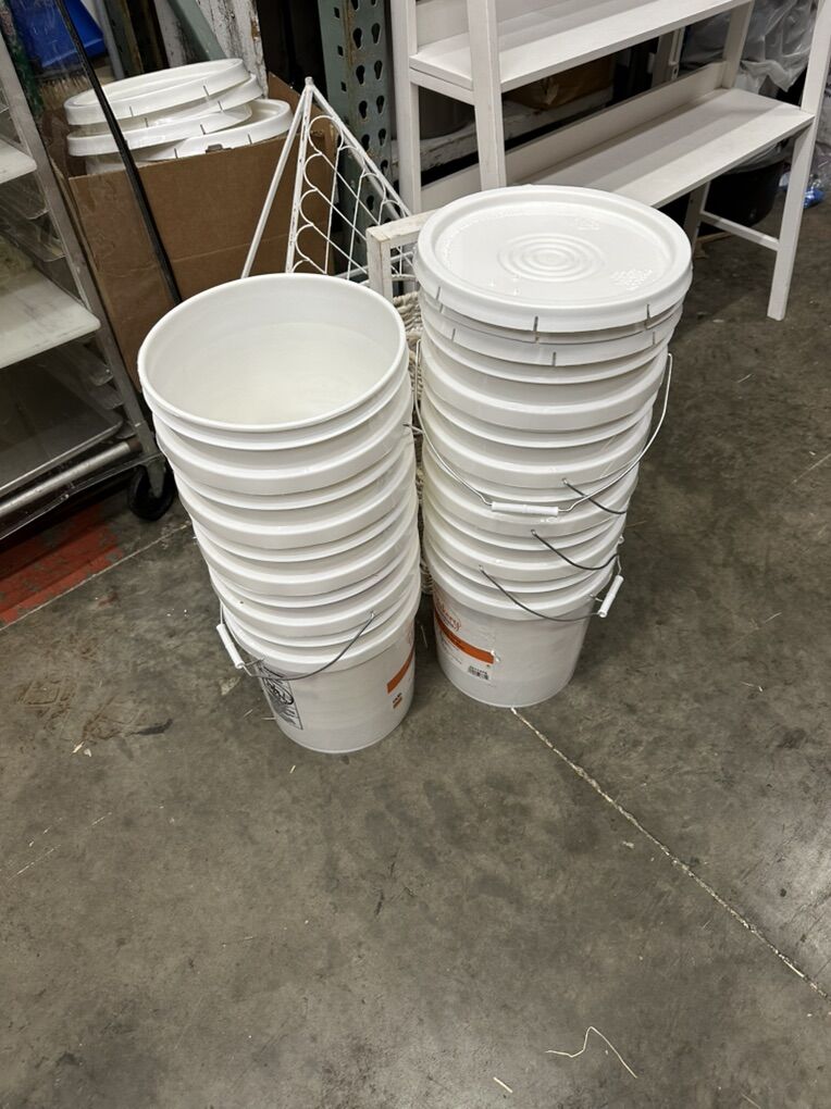 Buckets, Buckets And More Buckets With Lids