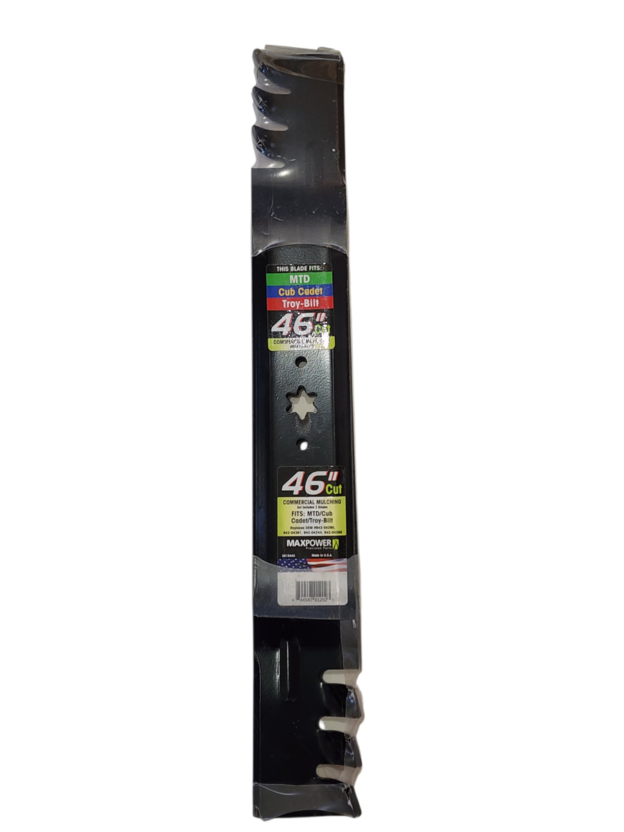 MaxPower 46" Commercial Mulching Rider Blade Set for MTD Cub Cadet Troy-Bilt 561544X / 561544XB