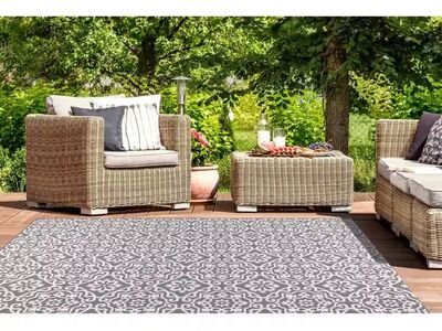 Patio Country Danica Blue/Gray Rug 5x7 Geometric