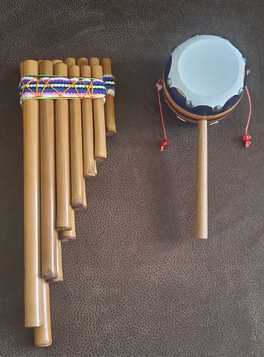 Native Pan Flut and Mexican Spinning Drum