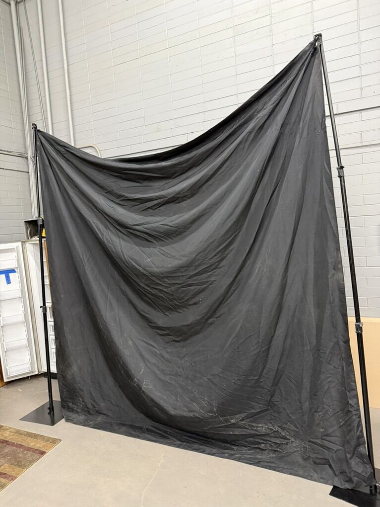 10'x10' Portable Backdrop Stand with Black Drape