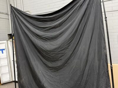 10'x10' Portable Backdrop Stand with Black Drape