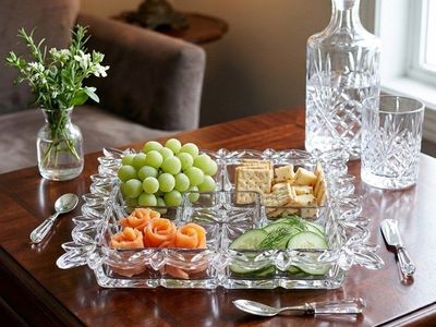 Crystal Bohemia Peirced Square Tray