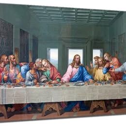 Leonardo da Vinci Last Supper X-Large Landscape Print on Canvas, Unframed