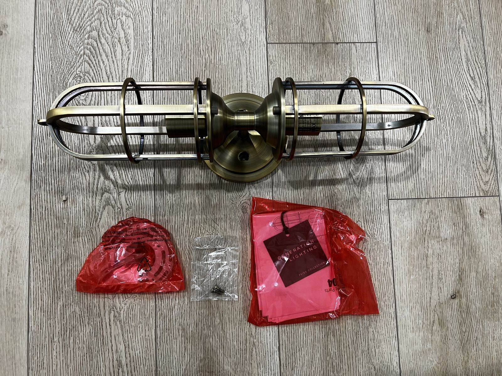 Generation Lighting Urban Renewal 2 Light Vanity Light - Dark Antique Brass WB1704DAB