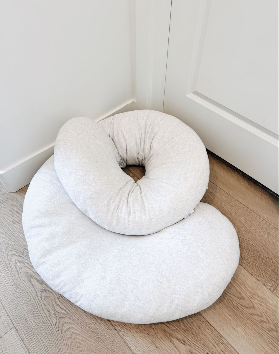 Light Gray Pregnancy Pillow with Removable Washable Cover