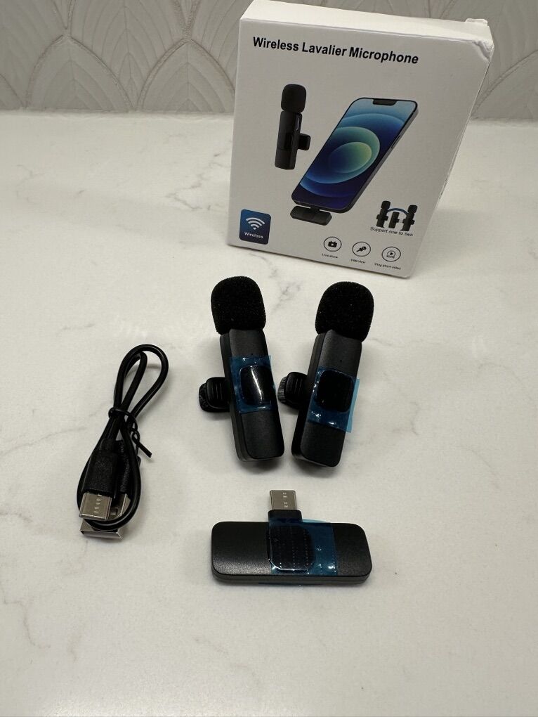 Wireless Lavalier Microphone for iPhone USB C NEW
