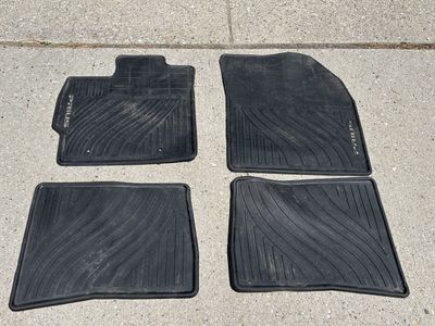 Toyota Prius All-Weather Rubber Floor Mats (Set of 4) - Black, Custom Fit