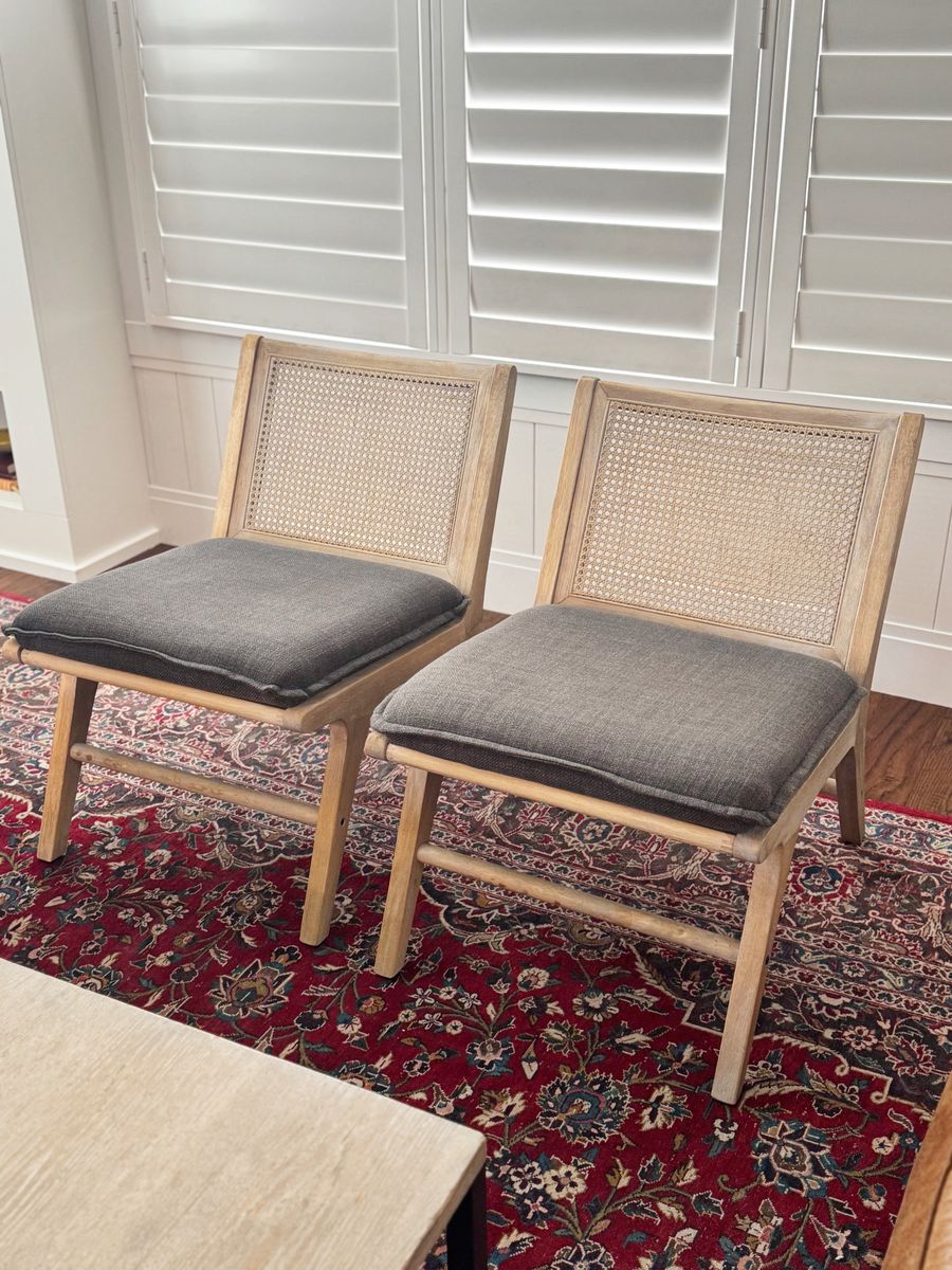 Set of 2 Studio Mcgee X Target Cane And Wood Chair
