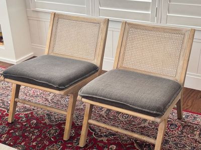 Set of 2 Studio Mcgee X Target Cane And Wood Chair