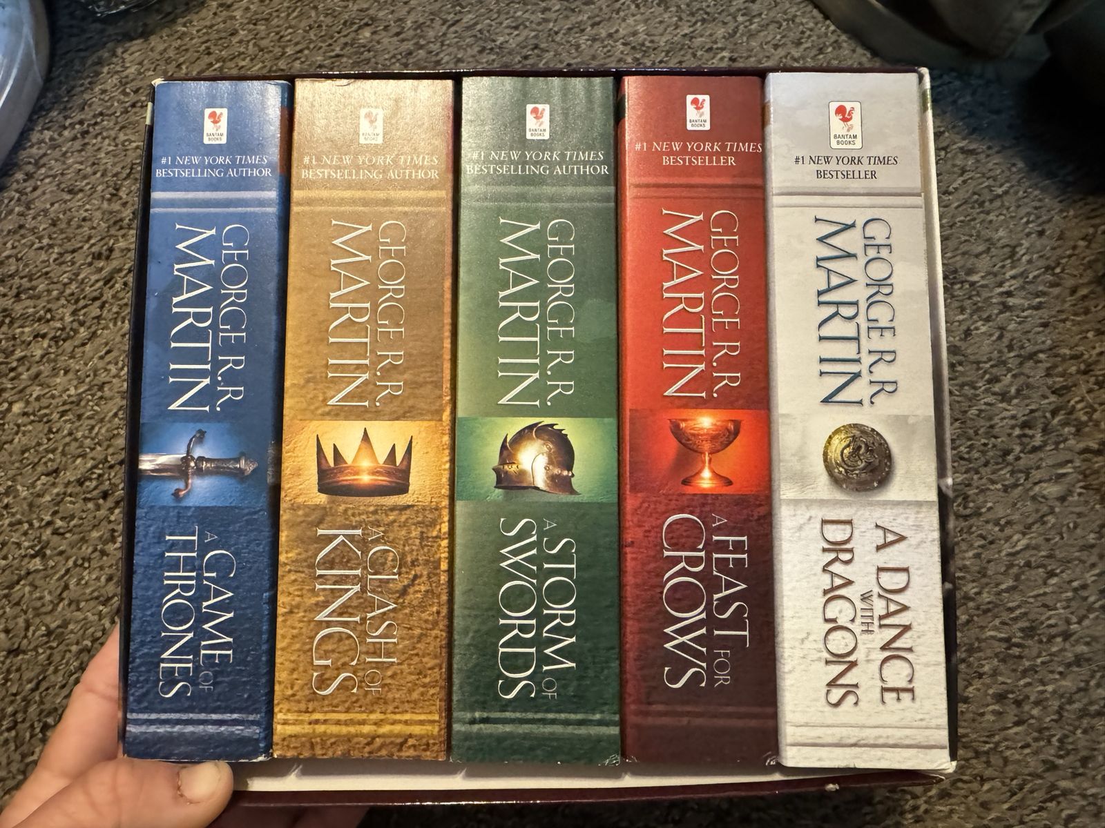 George R.R. Martin A Song of Ice and Fire Books 1-5 Paperback Box Set Game of Thrones