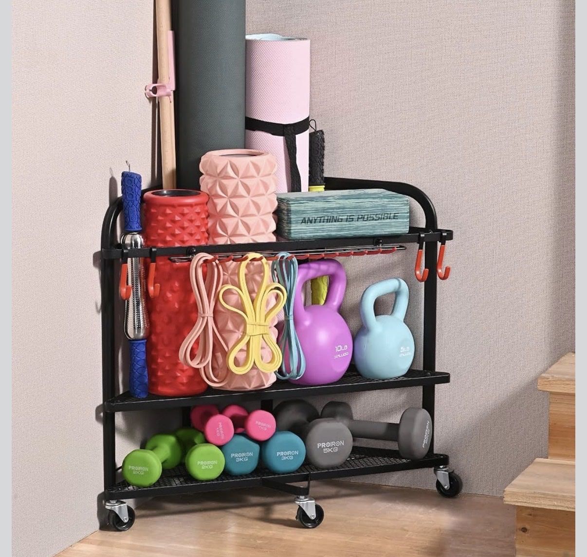 PLKOW Dumbbell & Fitness Storage Rack