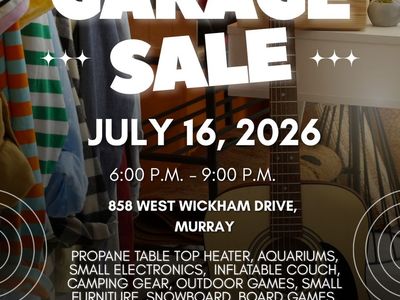 Weekday Garage Sale - July 16, 2026: Clothes, Electronics, Furniture, Snowboard & More!