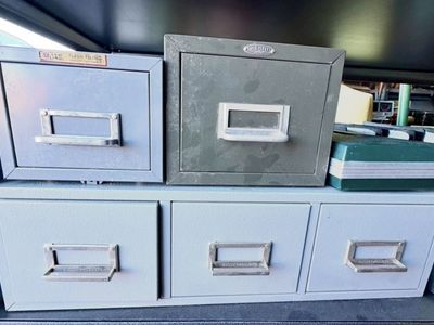 Vintage Steelmaster Art Steel 2 Drawer Card File Cabinet Stackable mid Century, industrial, Vintage ASCO