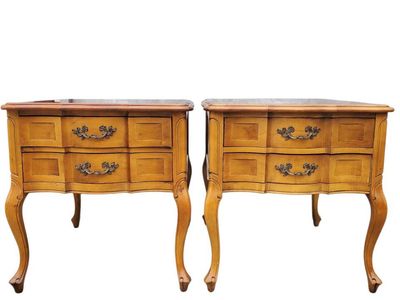Pair Vintage Hammary French Provincial Nightstands