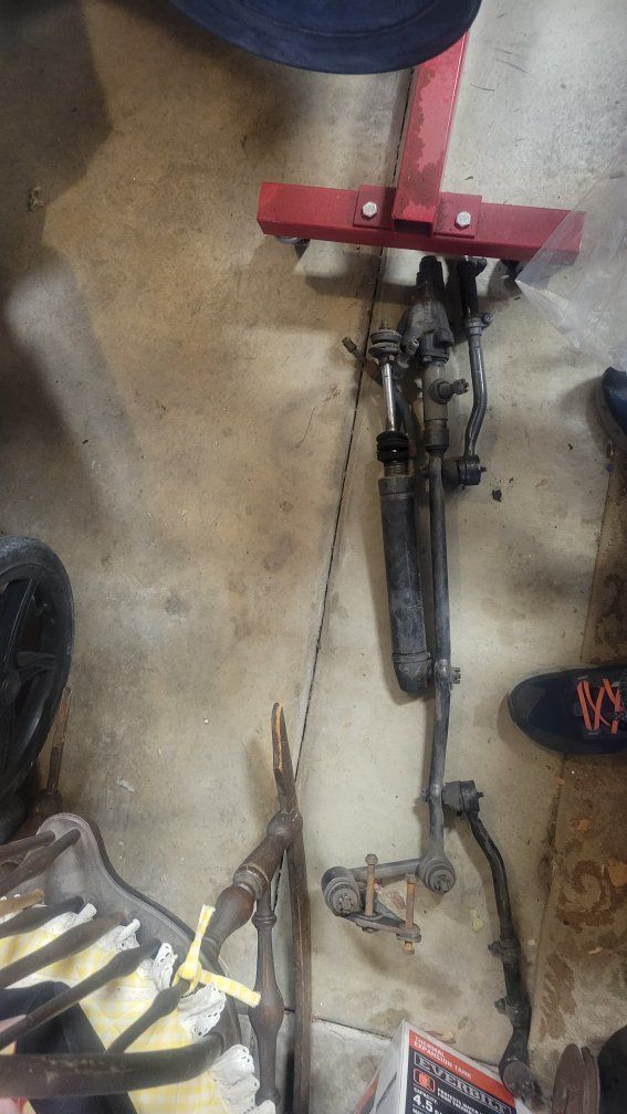 62 63 64 65 Ford Fairlane V8 power steering linkage with drag link control valve, conversion kit. fits Mercury Meteor/wagon.