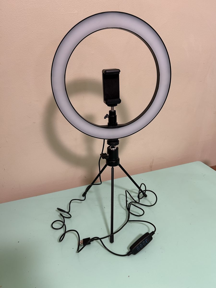 LED Ring Light with Tripod Stand & Phone Holder - Perfect for Content Creation & Video Calls