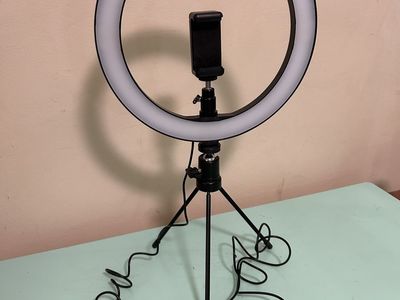 LED Ring Light with Tripod Stand & Phone Holder - Perfect for Content Creation & Video Calls