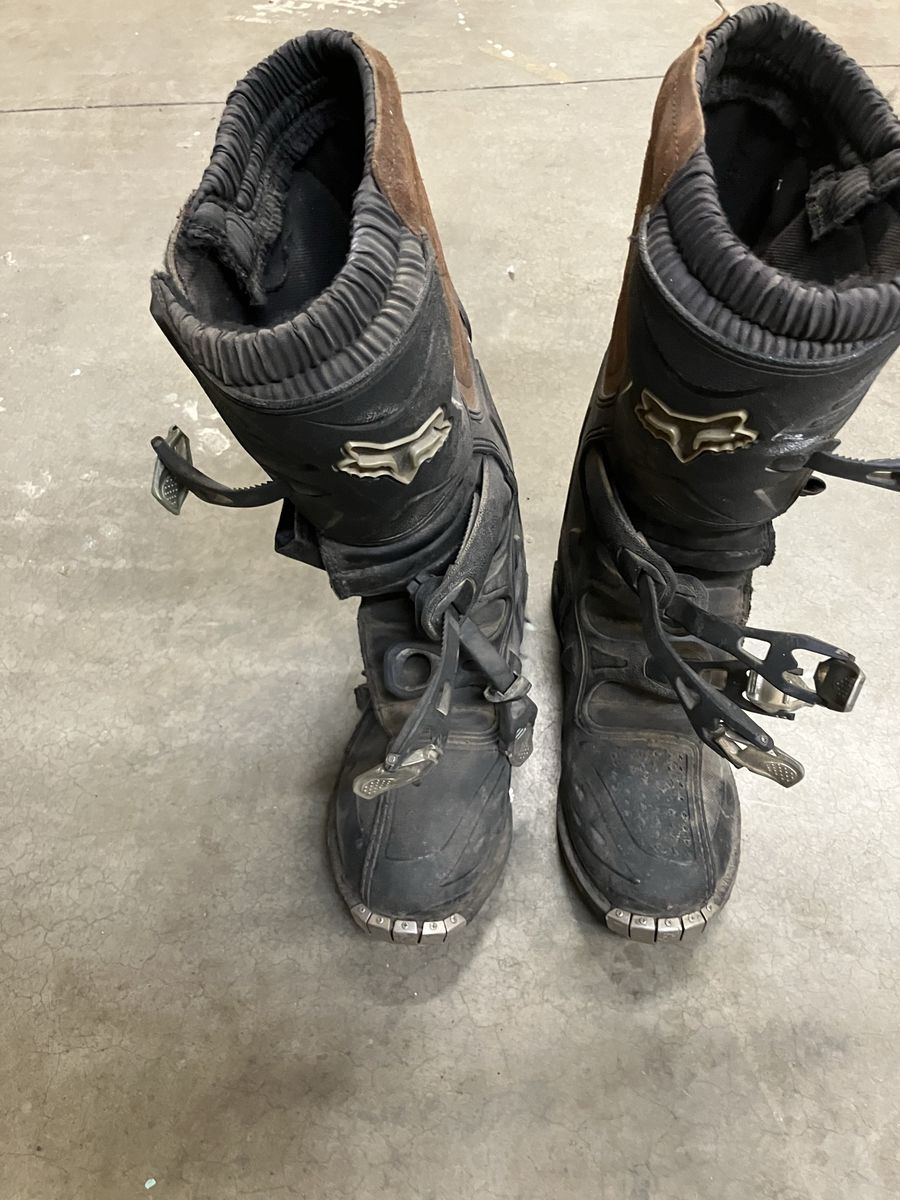 Fox Tracker Off-Road Motocross Boots Black Brown