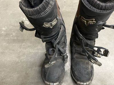 Fox Tracker Off-Road Motocross Boots Black Brown