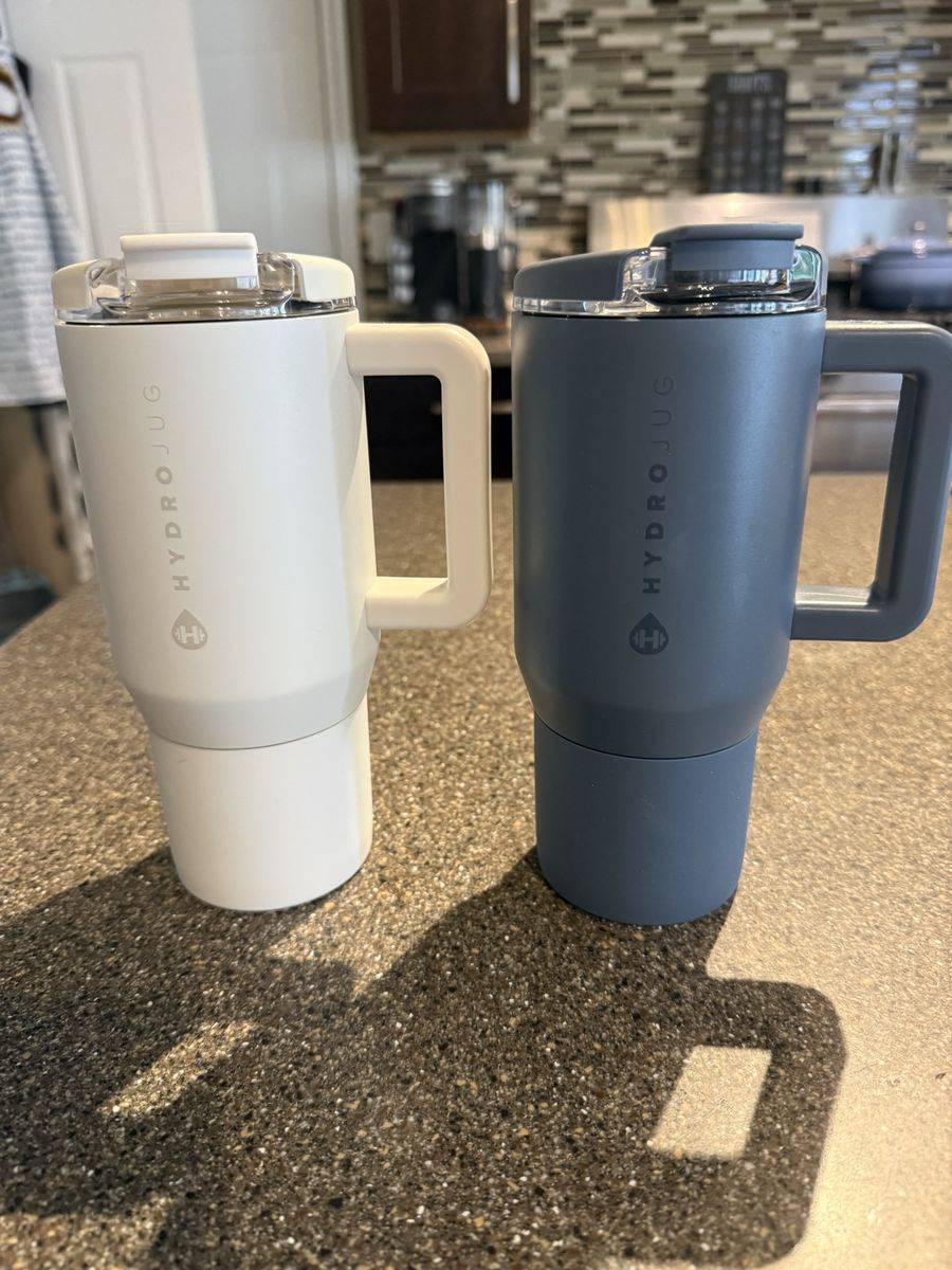 Set of 2 - 20oz HydroJug Coffee Traveler Stainless Steel Tumblers with Handles