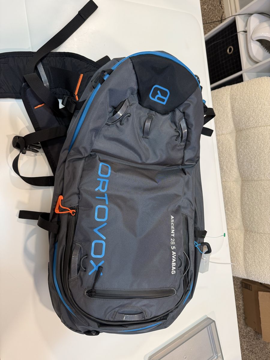 Ortovox Ascent 28 S Avabag Avalanche Airbag Backpack Gray Blue
