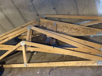 heavy-duty wooden roof trusses