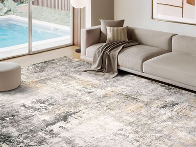 New Area Rug Living Room Rugs - 8x10 Modern Abstract Soft Indoor Neutral Washable Rug Stain Resistant