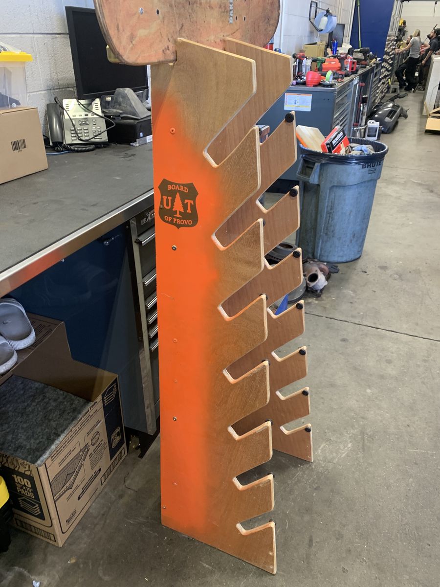 Skate Board Rack Solid Wood