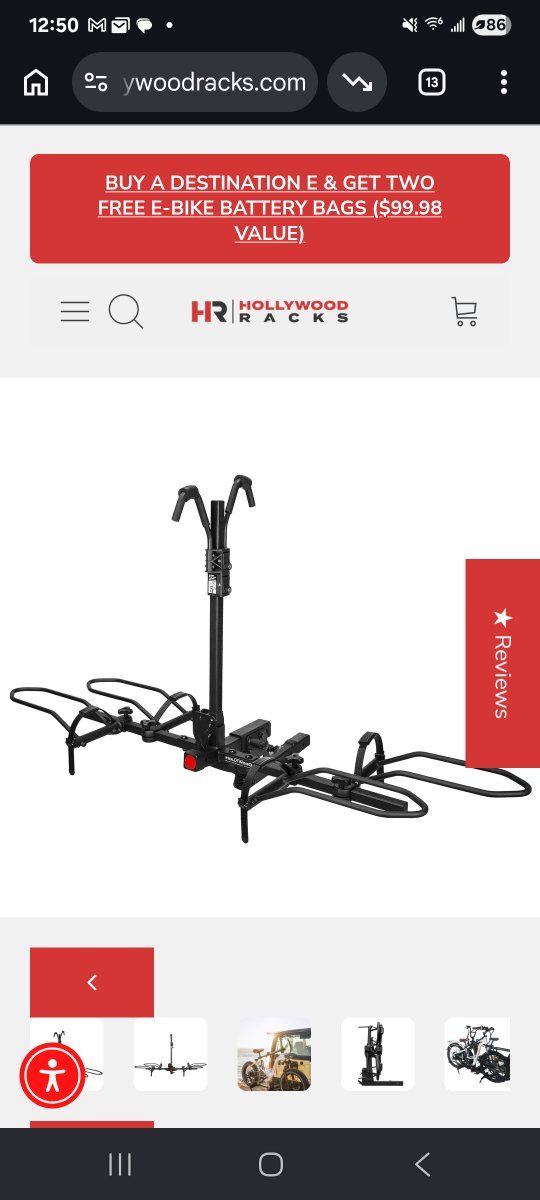 Hollywood Sport Rider Bike Rack for Electric Bikes