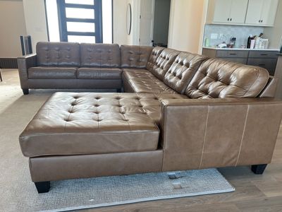 Large modern leather sectional
