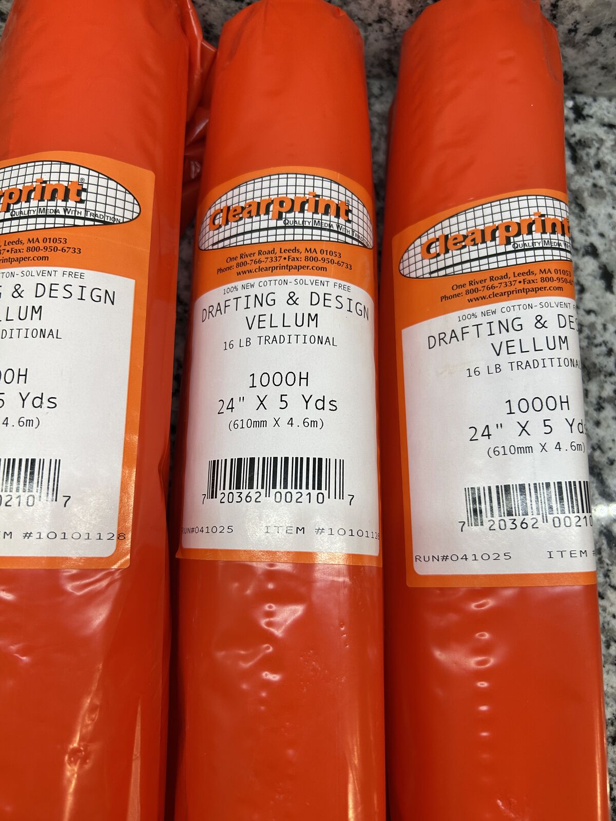 New Clearprint 1000H Drafting Vellum 24x5yd 3 Rolls