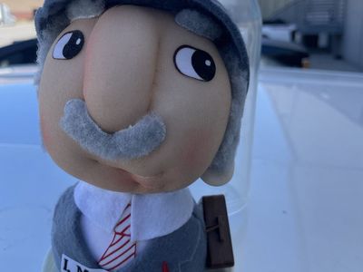 Russ Berrie "I. M. DeBoss" Desk Buddy Novelty Plush Doll in Clear Case